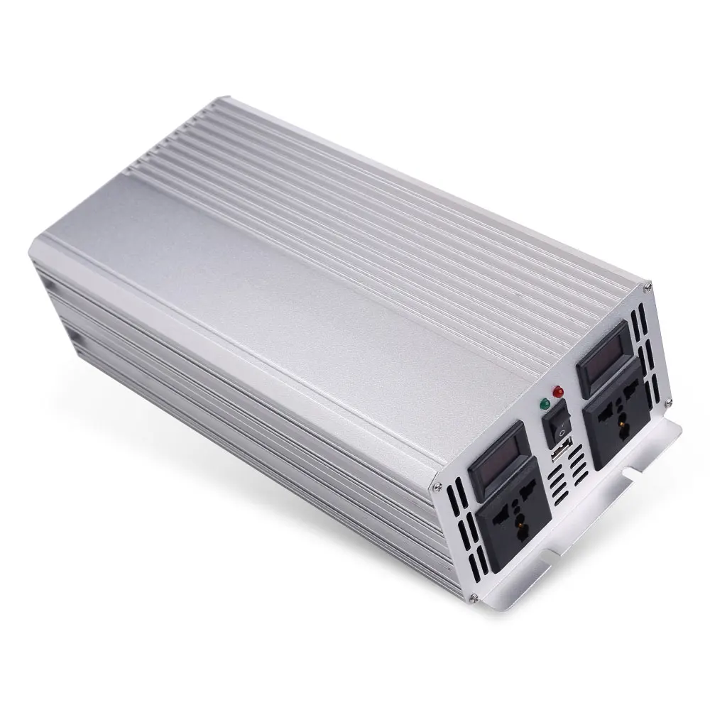 DC 12V к AC 220V Чистая Синусоидальная волна инвертор Сетка СВЕТОДИОДНЫЙ дисплей выход автомобильный преобразователь для питания Прямая