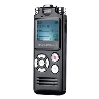 

AAY-8Gb Portable Digital Voice Recorder Dual Microphones Mp3 Music Player Built-In Rechargeable Lithium Battery With Earphones F