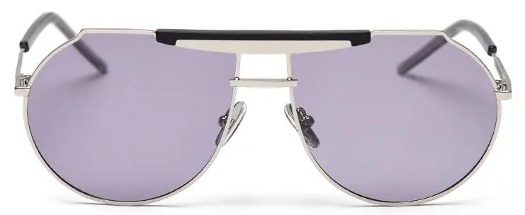 C56silver purple Новинка Pilot, поляризационные солнцезащитные очки, модные брендовые дизайнерские роскошные солнцезащитные очки из сплава с желтым мостом для женщин и мужчин, тонированные линзы - Цвет линз: C56silver purple