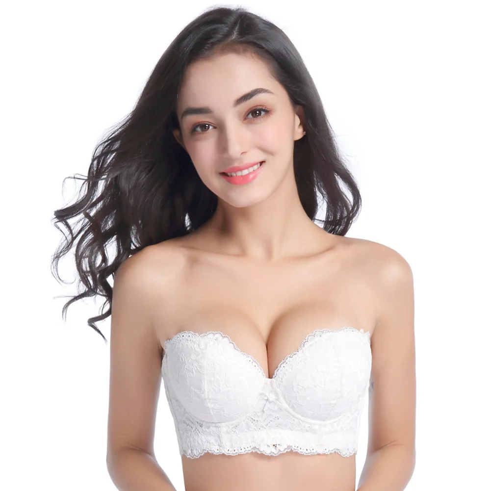 85C Кружевное, дышащее, свадебное, однотонное, мягкое, невидимое, сексуальное белье, противоскользящее, женский бюстгальтер, нижнее белье, мягкий, пуш-ап, модное, без бретелек - Цвет: 85C