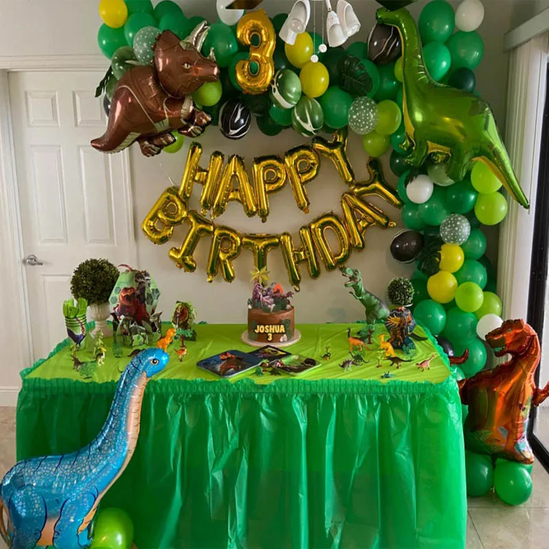 Décoration de fête d'anniversaire dinosaure, kit de guirxiété en