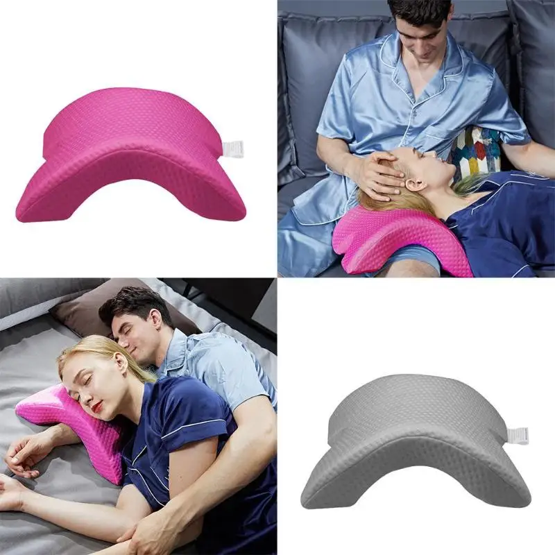 

Curved Slow Rebound Memory Foam Pillow Anti Pressure Hand Numb & Neck Protection & Dead Arms Couple Pillow Office Napping