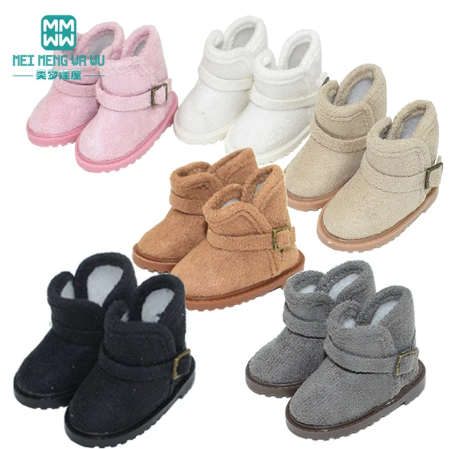 5.6cm Mini Toys Doll shoes for EXO 1/6 BJD YOSD doll accessories Fashion wool boots, snow boots 1