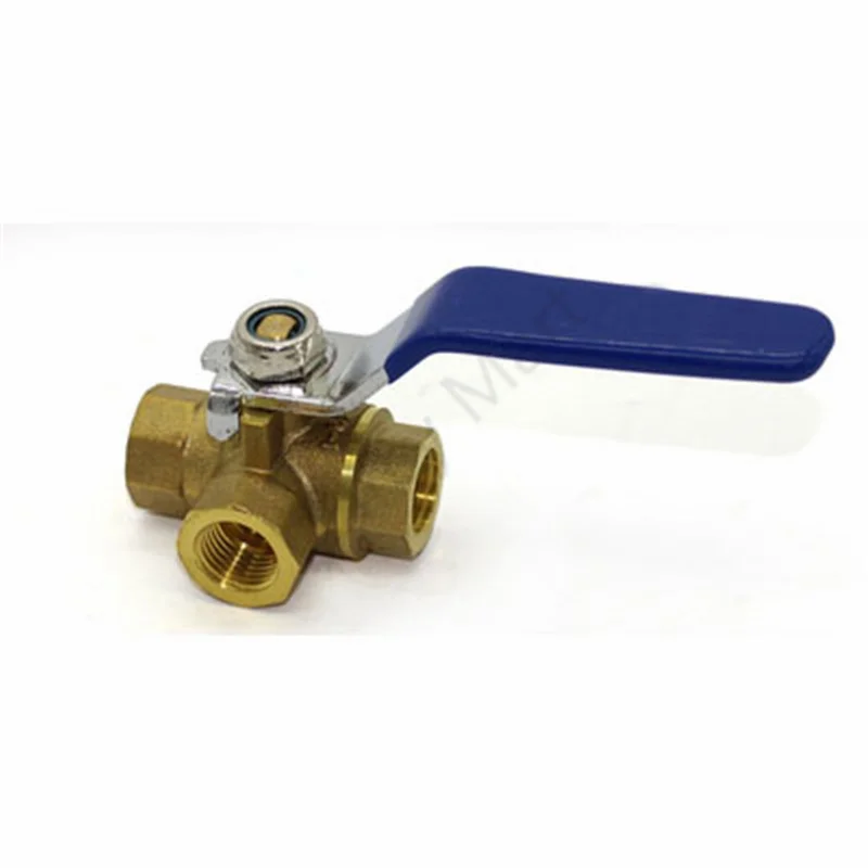 

1/4" 3/8" 1/2" 3/4" 1" BSP Female Thread Full Port Three Way T-Port Brass Ball Valve Adapter Connector For Water Oil Air Gas