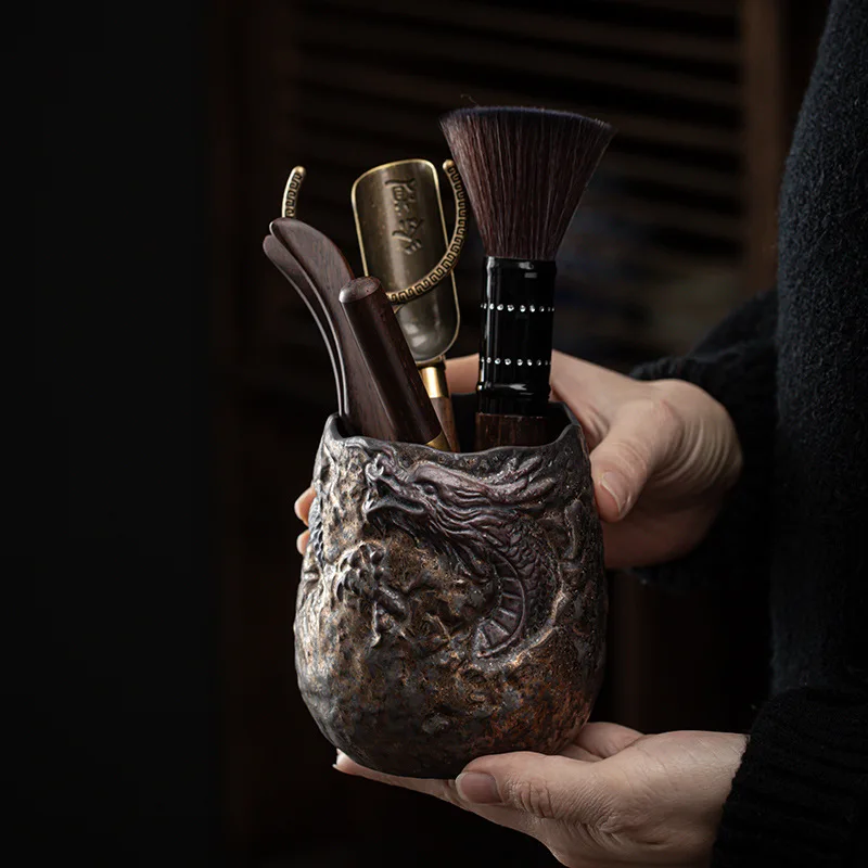 Позолоченный чайный набор с драконом 4 стиля керамика аксессуары для чайной