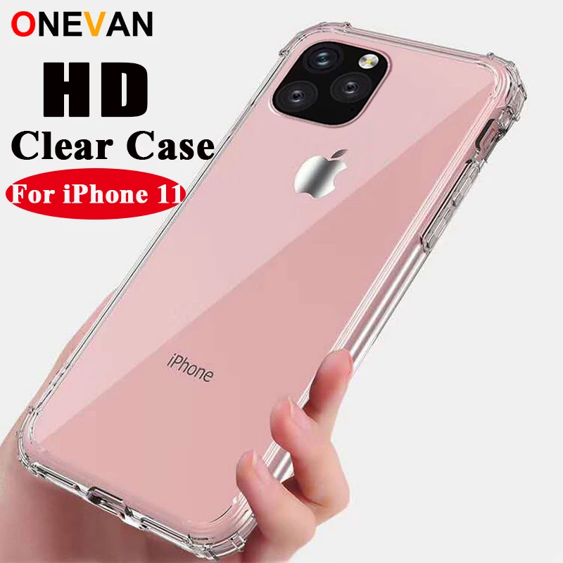 

Case For iPhone 11 Pro Max 2019 X XS Max Cover Shockproof Silicone Transparent Soft TPU Clear Case For iPhone XR Silm Back Cover