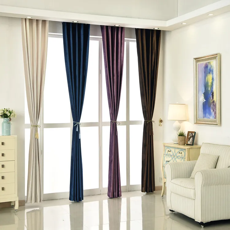 

Luxury European Floortoceiling Windows Italian Velvet Bedroom Blackout Curtainsfor Living Room for Dining Room Study Curtains