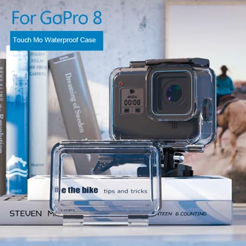 

30m Waterproof Case for GoPro HERO 8 Black Rubber Button Diving Classic Colors Simple Enduring Protective Cover