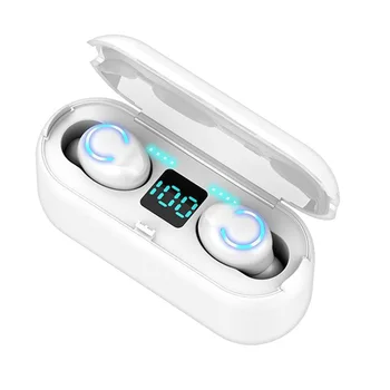 

Bluetooth 5.0 HIFI Dynamic Sports LED Digital Display Handsfree Waterproof Wireless Earbuds With Charging Box Receiving Calls