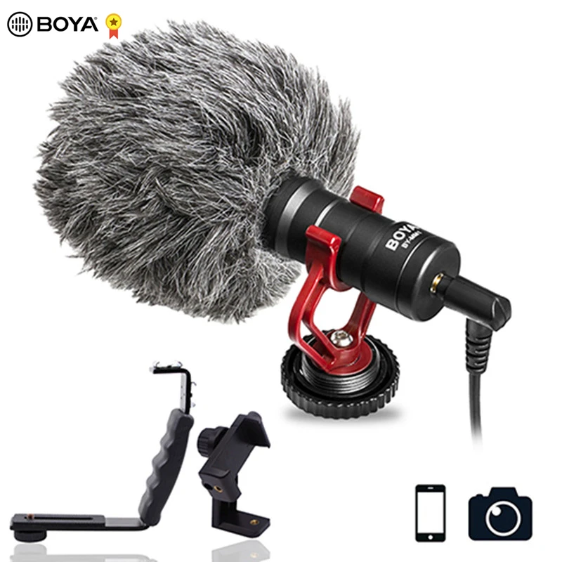 

BOYA BY-MM1 Video Record Microphone for DSLR Camera Smartphone Osmo Pocket Youtube Vlogging Mic for iPhone Android DSLR Gimbal