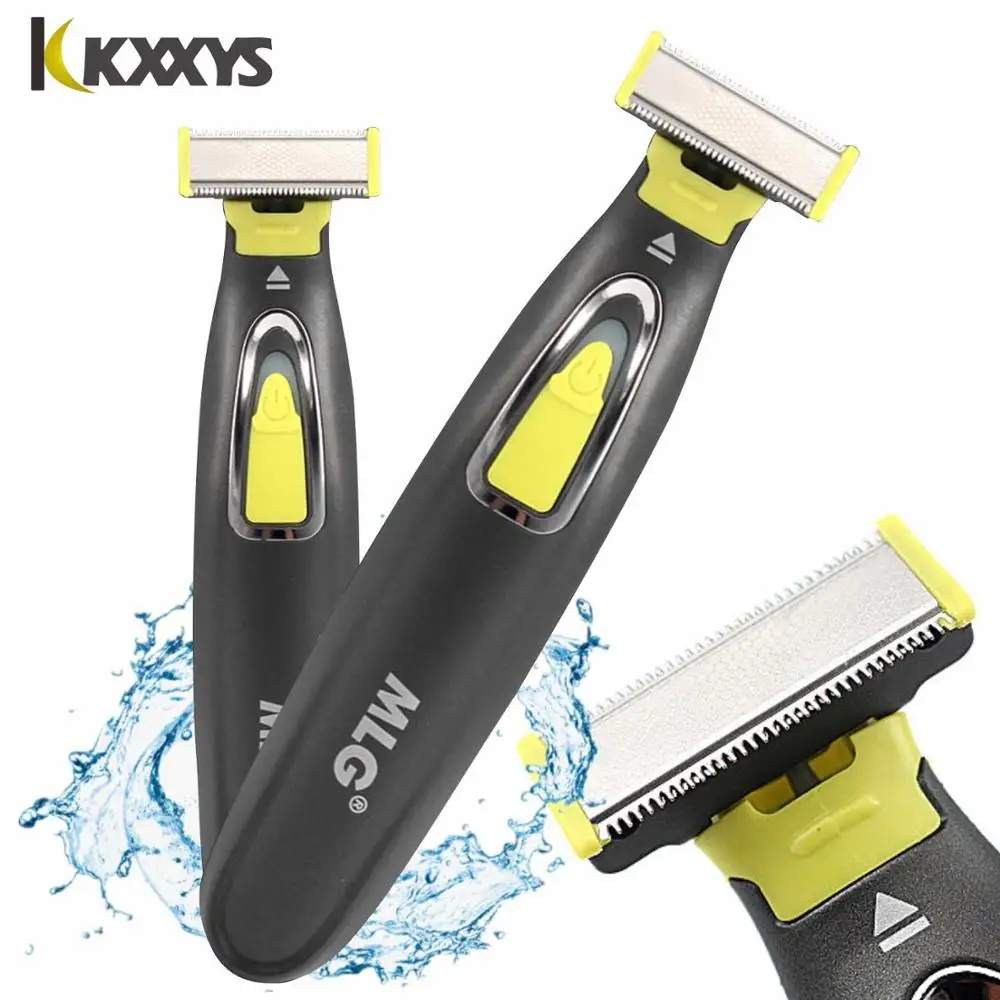 Afeitadora eléctrica híbrida de una hoja para hombres y mujeres, afeitadora recargable por USB, resistente al agua, para el cuidado de la barba y el cuerpo