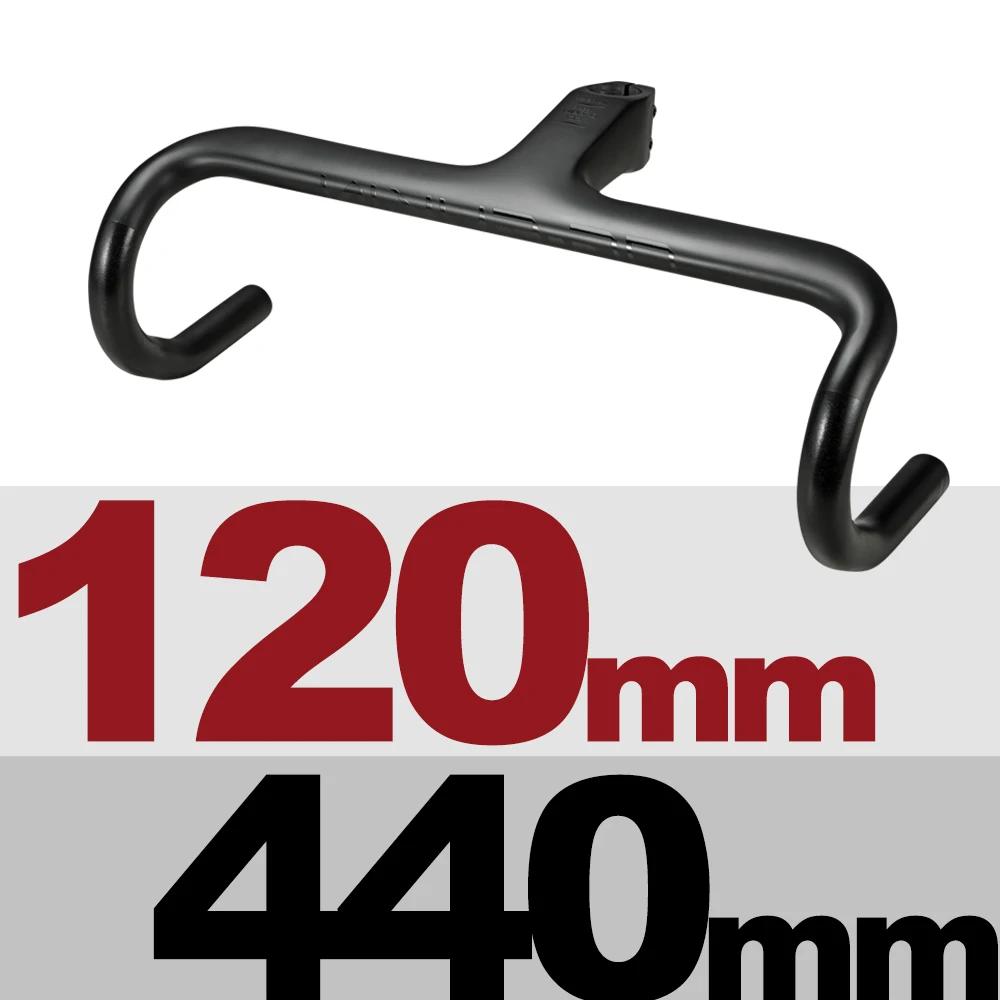 440x120-Matt OG-EVKIN HB-001 AERO Одна деталь Руль 28,6 мм Интегрированный руль матовый руль для шоссейного велосипеда 400/420/440 Титан руль велосипеда - Цвет: 440x120-Matt