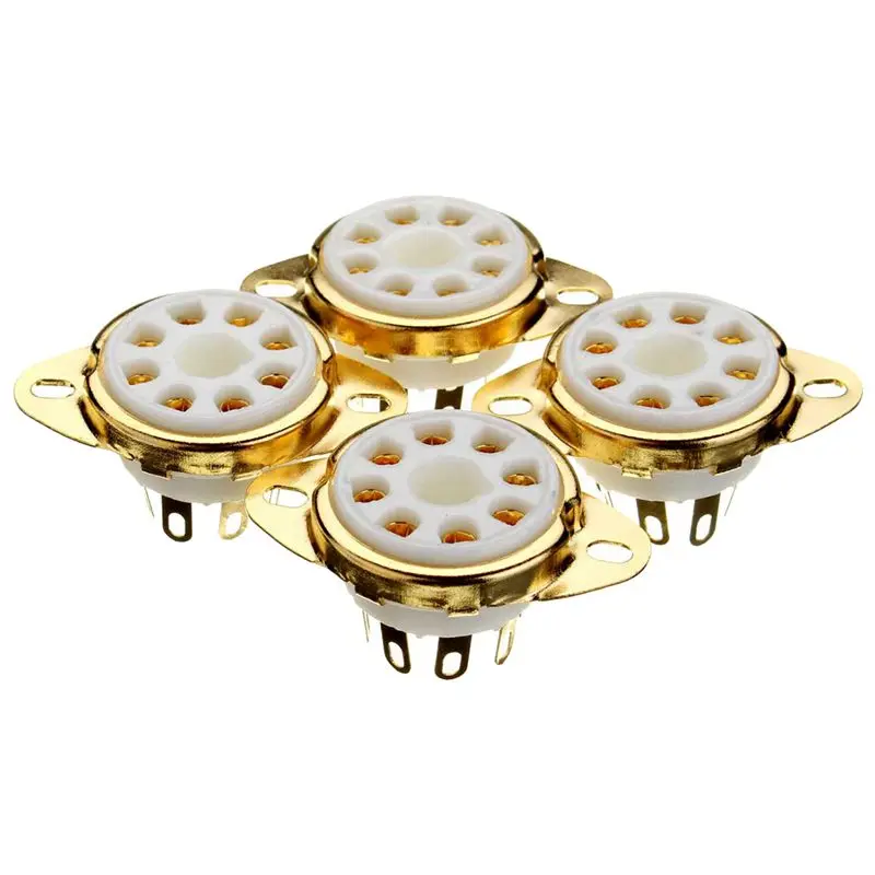 

4PC 8 Pin Ceramic Socket Tube Top Vacuum Octal Value For KT88 EL34 6V6 6650 274B