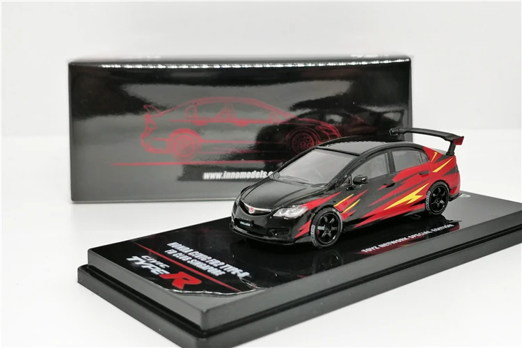 INNO64 1: 64 Honda Civic FD2 type-R FD Club Сингапур TOYZ сеть литья под давлением модель автомобиля