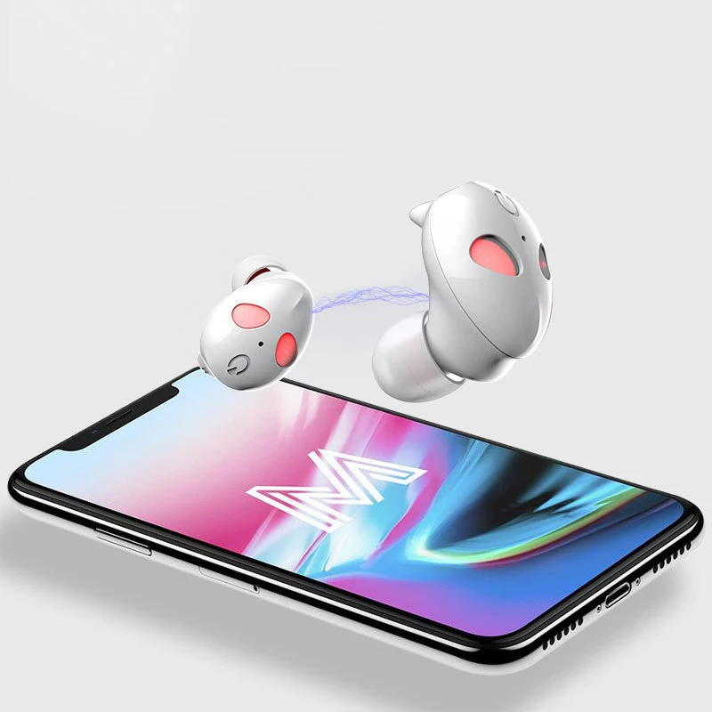 RISE-Invisible Bluetooth наушники 5,0 Tws мини беспроводные наушники стерео глубокий бас гарнитура с зарядным устройством Портативный