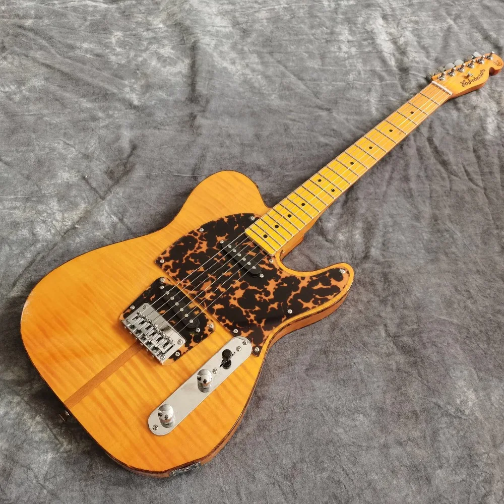 Tiger flame top электрогитара. Ручная работа 6 stings gitaar. Высококачественные звукосниматели. Реальные фотографии