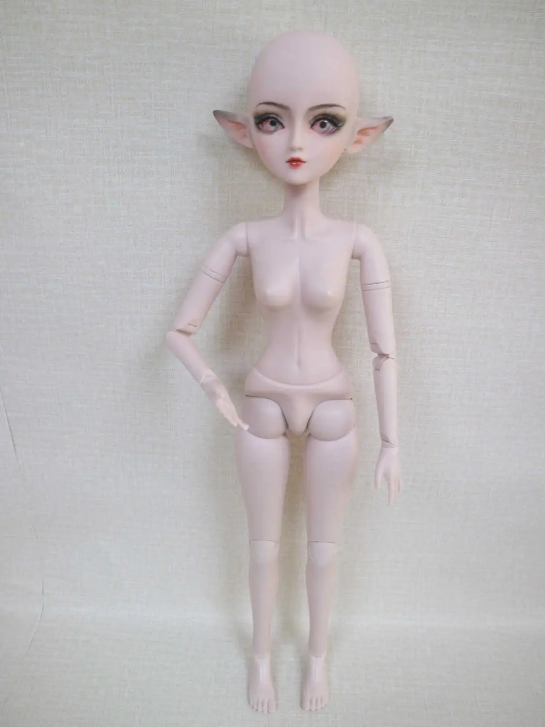 Индивидуальные BJD куклы эльф кукла DIY пластиковая кукла 24 шарнира шарнирная кукла 58 см - Цвет: nude doll 1