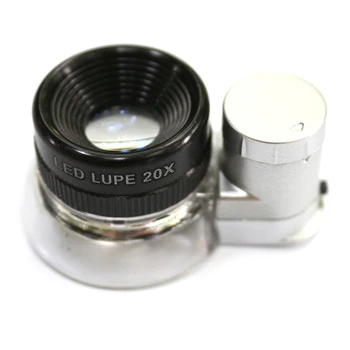 

LED Illuminated 20 x Jewelers Loupe Amplifier, Loop Is Most Suitable for Jewelry, Diamonds, Gemstones, Coins, Engravings Loop.
