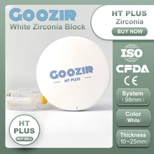 

Super transparency zirconia disc 98mm multilayer unit for dental crown material compatible open