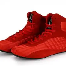 Мужская профессиональная обувь для бокса, борьбы, тяжелой атлетики, Мужская обувь из натуральной кожи, износостойкие тренировочные боксерские сапоги для боя