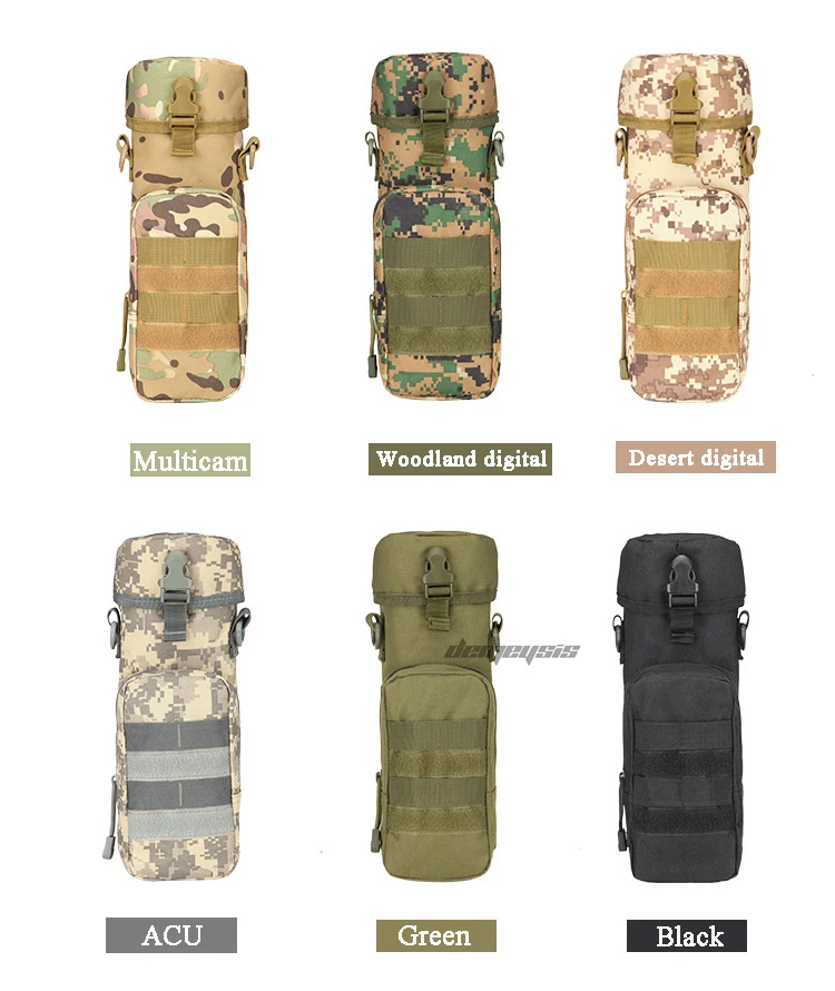 Тактический Molle мешок бутылки воды нейлон Открытый военный путешествия чайник сумка с плечевым ремнем