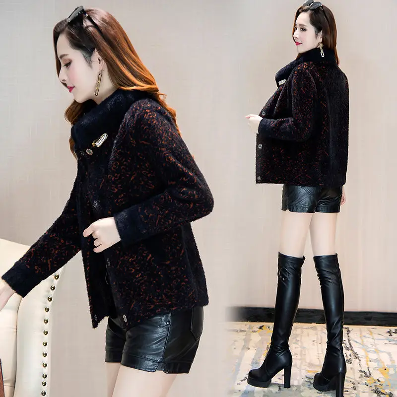 Elegant Faux Fur Coat Women Autumn Winter Warm Soft Fur Jacket Female Plush Overcoat Pocket Casual Teddy Outwear female