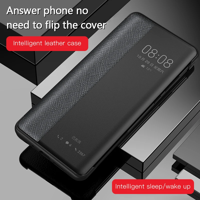 Умный флип-чехол, кожаный чехол для телефона huawei P30 Pro P20 P 30 20 Lite P30 pro P20pro mate 10 20 30 Window Slim Funda