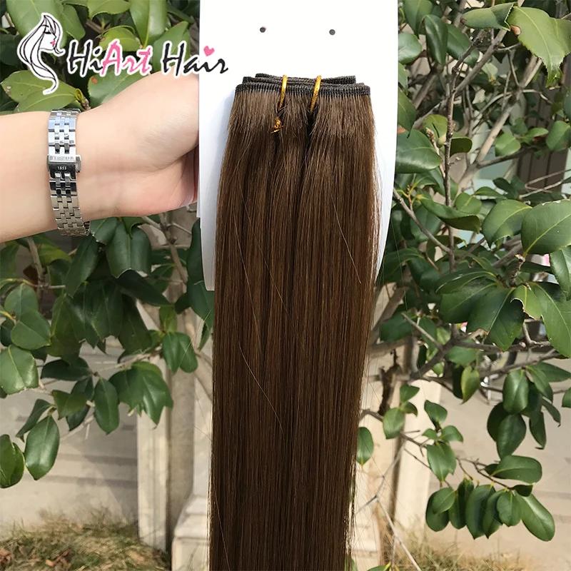 HiArt 100 г уток для наращивания волос человеческие волосы Remy салона с двойным