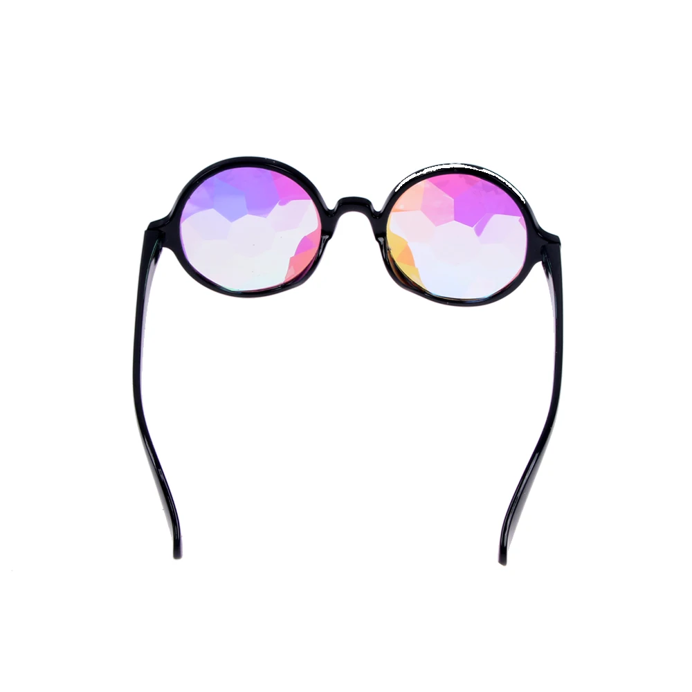 fashion sunglasses Clear Round Glasses Kaleidoscope Eyewears Crystal Lens Party Rave Music Festival Sunglasses Friend Gifts big cat eye sunglasses