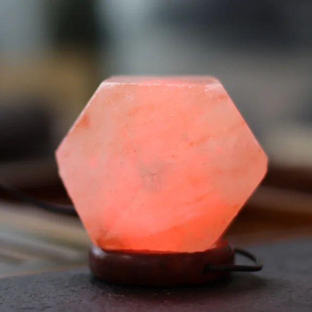 Lámpara de sal Natural de piedra de cristal del Himalaya colorida