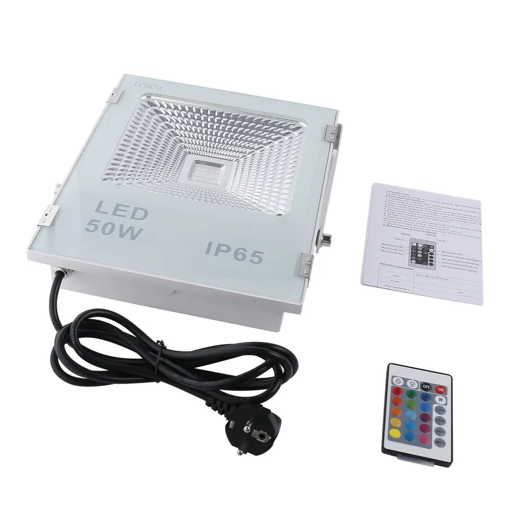 

ICOCO Outdoor RGB LED Floodlight Remote Control 16 Colors 4 Modes Switchable Waterproof for Roads Garden Bridges Billboard