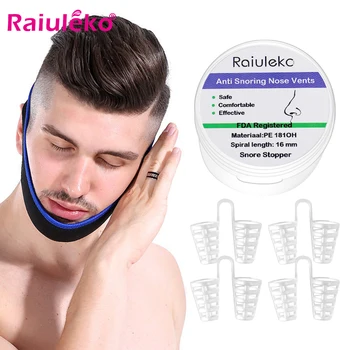 

1 Set Anti Snore Stop Clip & Anti Snore Chin Strap Belt Anti Apnea Jaw Solution Sleep Support Sleeping Care Tools/Healthy Care
