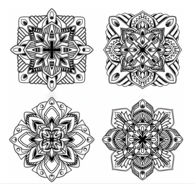 20 PCS Multilayer Combined Mandala Decorative Drawing CDR DXF Format Laser Cutting Files Not Physical Item Virtual Product wood work bench