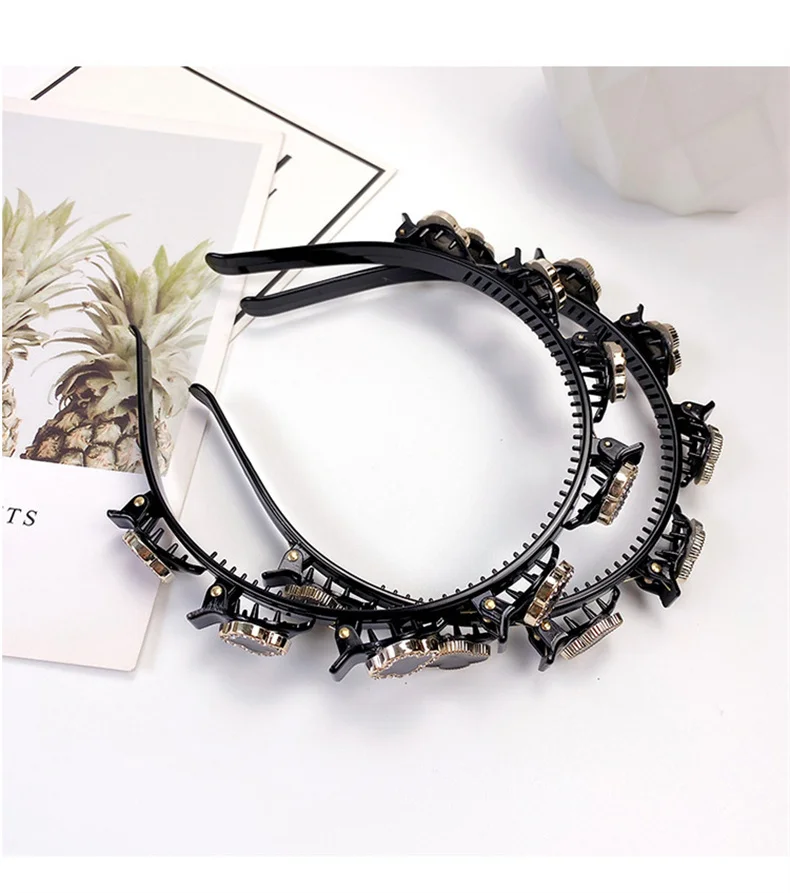Women hair clips Double Layer Bangs Hairstyle ban Jewelry Hairpin Sports Hair Band accessories hoop Headband ornaments for girls Women hair clips Double Layer Bangs Hairstyle ban Jewelry Hairpin Sports Hair Band accessories hoop Headband ornaments for girls