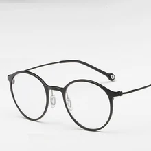 Новые очки мужские анти-голубые легкие компьютерные очки Плоские зеркальные алюминиевые магниевые близорукие рамки женские круглые рамки ретро