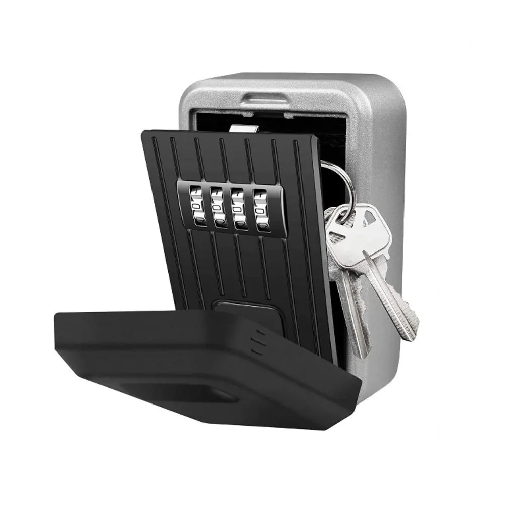 

Metal alloy Wall-mounted key safe mini storage key box storage box with combination waterproof cover for outdoor use