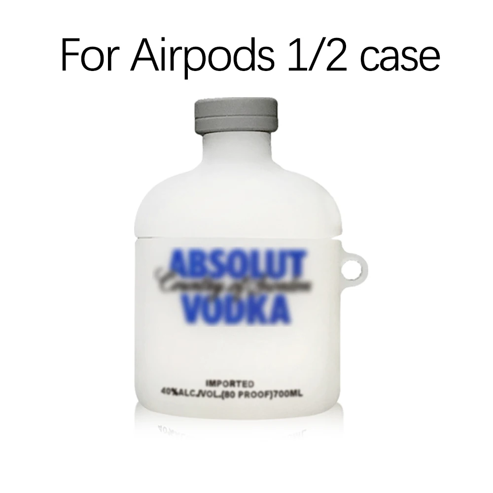 Водка стиль силиконовый чехол для наушников Airpods 1/2 Pro Чехол 3D мультфильм