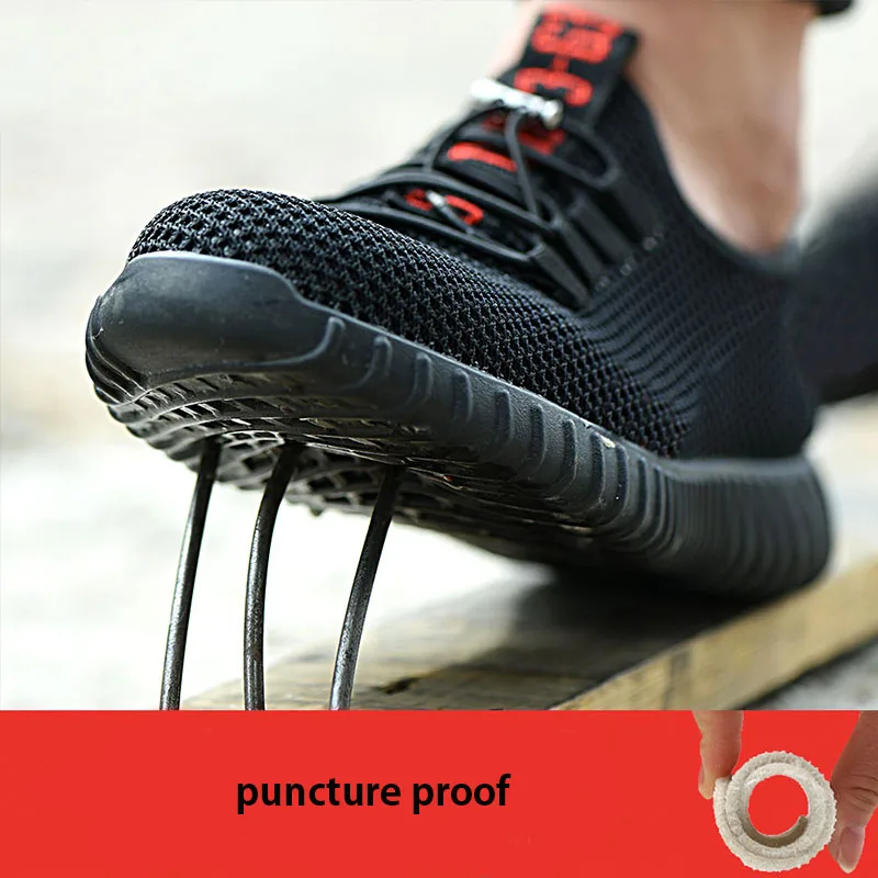 Tanie MWSC letnie stalowe obuwie ochronne z podnoskiem lekkie męskie obuwie robocze dla mężczyzn obuwie robocze i bezpieczne buty z siatki buty ochronne Plus rozmiar