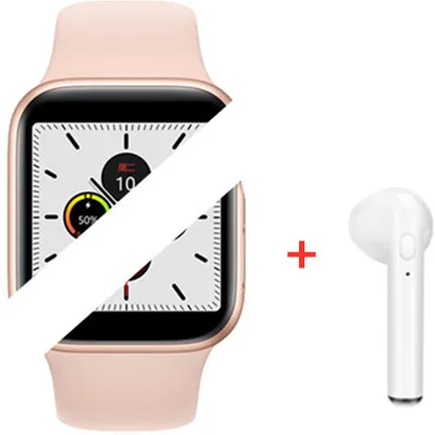 IWO 12 Pro headset IWO 12 умные часы Bluetooth 1: 1 серия 5 ЭКГ Смарт тост SmartWatch Браслет Android для IOS обновления IWO 11 10 9 8 - Цвет: IWO 12 Pro headset