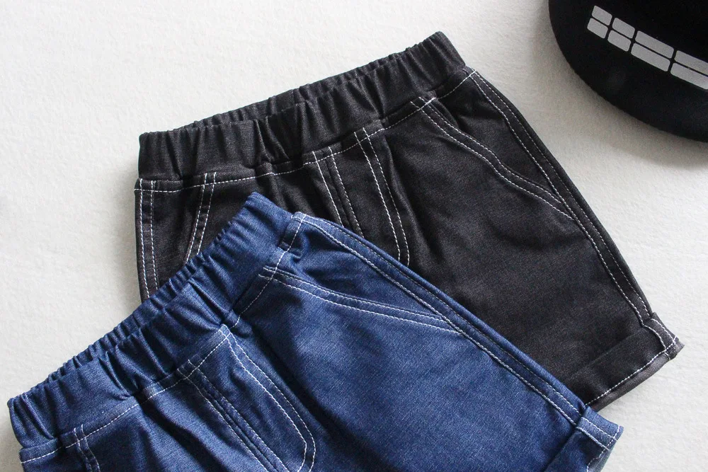 

CHILDREN'S Shorts Children Summer Denim-like Fabric Shorts Baby Crimping Elasticity Cowboy Small CHILDREN'S Versatile Denim Shor
