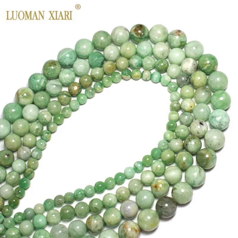 AAA 100% Natural Round Chinese Jade Beads Stone Beads For Jewelry Making  DIY Bracelet Necklace 4/6/8/10/12 mm Strand 15