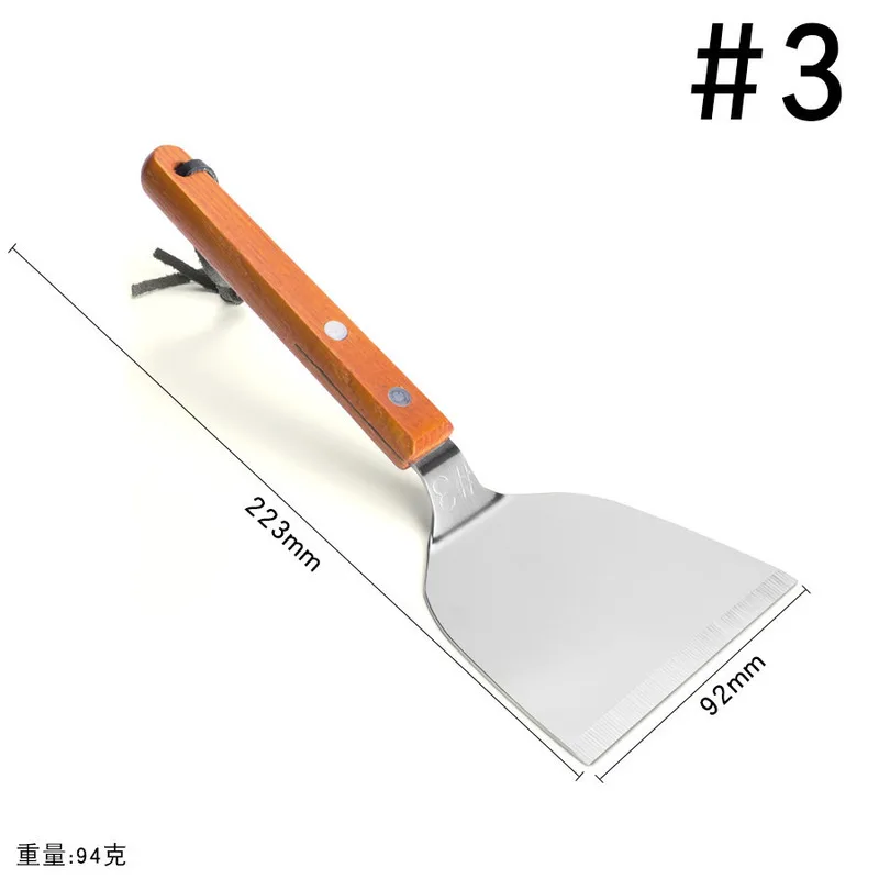 3 Лопатка из нержавеющей стали японская лопатка для блинов Teppanyaki жареный рис Лопата стейк гриль Лопата - Цвет: 3