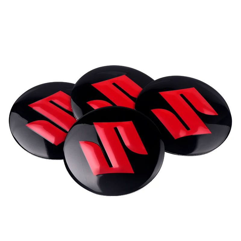 

For Suzuki Swift SX4 Vitara Jimny S-CROSS Swift 2007 2008 2018 4Pcs Car Wheel Center Hub Caps Emblem Stickers Car Styling Badge