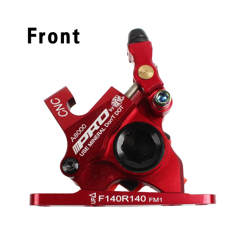 Red front IIIOPRO плоский двухсторонний диск для вождения тормозной зажим провода тяга Гидравлический дисковый тормоз спереди 70 мм сзади 34 мм костюм 140 мм диск - Цвет: Red front