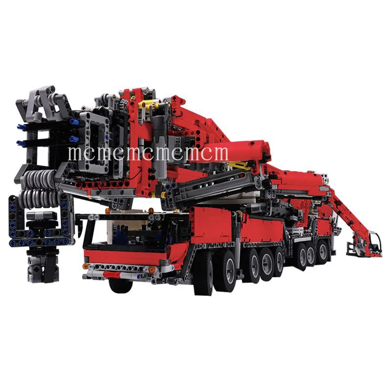 Красный MOC RC power function Crane LTM11200 fit моторная техника MOC-20920 наборы строительные блоки кирпичи diy игрушка в подарок - Цвет: Красный
