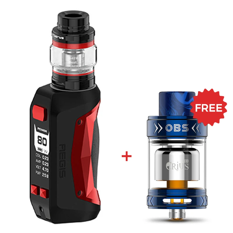Free Gift!!Geekvape Aegis Solo vape Box Mods waterproof for Cerberus Subohm RDA Tank e cigarette mod By single 18650 battery |