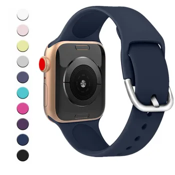 

Soft Silicone Band for Apple for Watch Series 5 4 3 2 1 Replacement Strap Bracelet Belt for iWatch 38/40/42/44mm Accessories