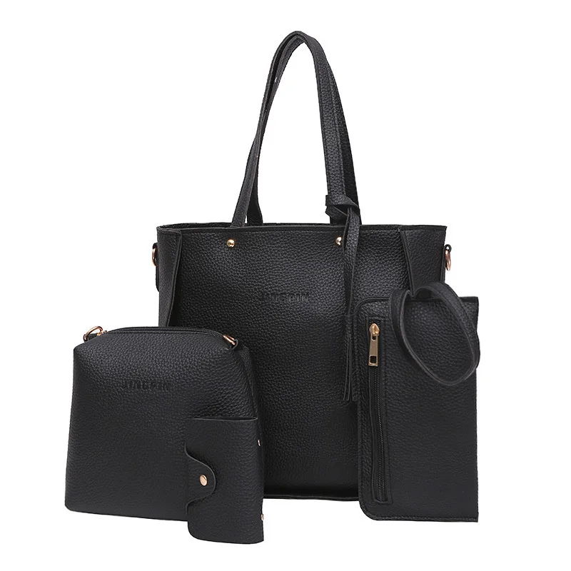 

2019 New Style Europe And America Four-piece Set Different Size Bags Fashion Large Capacity Hand Shoulder WOMEN'S Bag