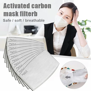 

PM2.5 Mask Filter Face Mask Breathing Insert Anti-dust Fog Mouth Mask Fliters Paper BHD2