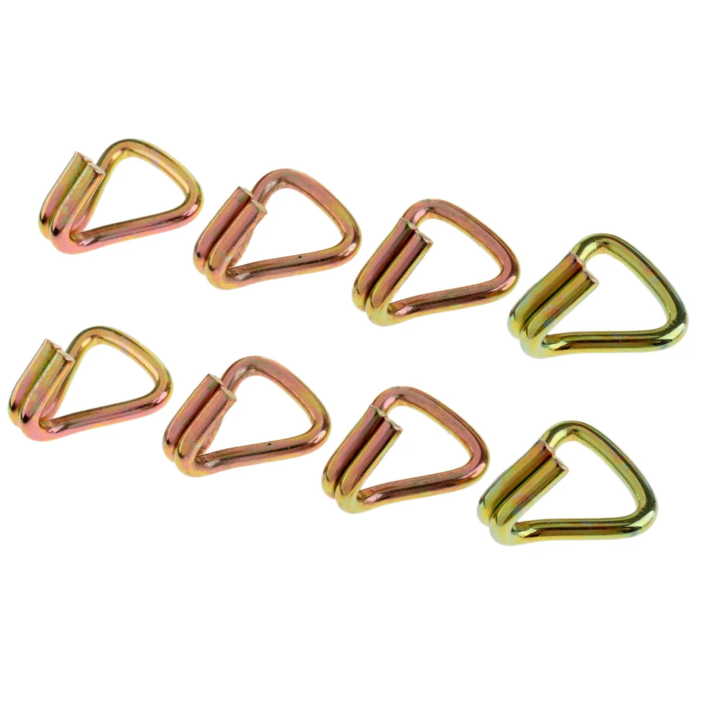 Pack of 8 Ratchet Tie Down Webbing Strap Double J Hooks Trailer Tow Lashing Accessories